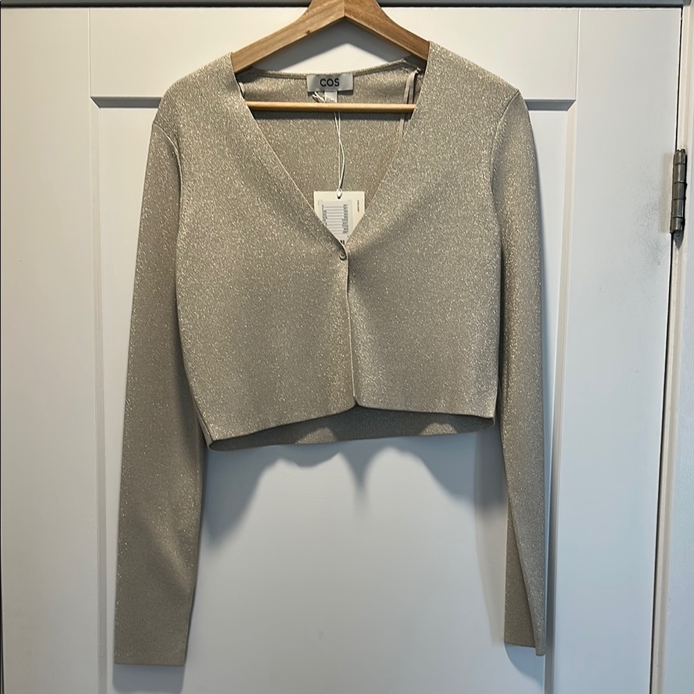 COS Shimmering Beige Cardigan